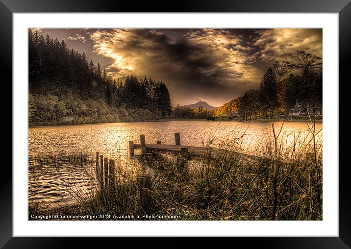 Loch Ard sunset Framed Mounted Print by Fiona Messenger