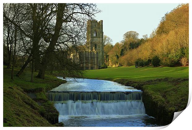 Fountains Abbey North Yorkshire Print by Mark Lee