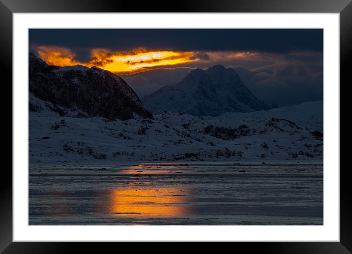 Sunset over Ice Framed Mounted Print by Thomas Schaeffer