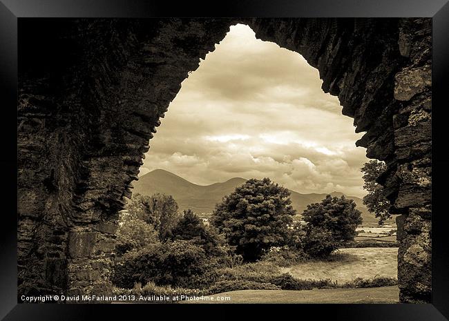 Mourne view arch Framed Print by David McFarland