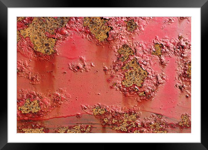 RUST IN RED Framed Mounted Print by HELEN PARKER