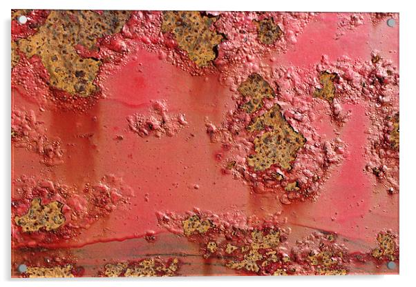 RUST IN RED Acrylic by HELEN PARKER
