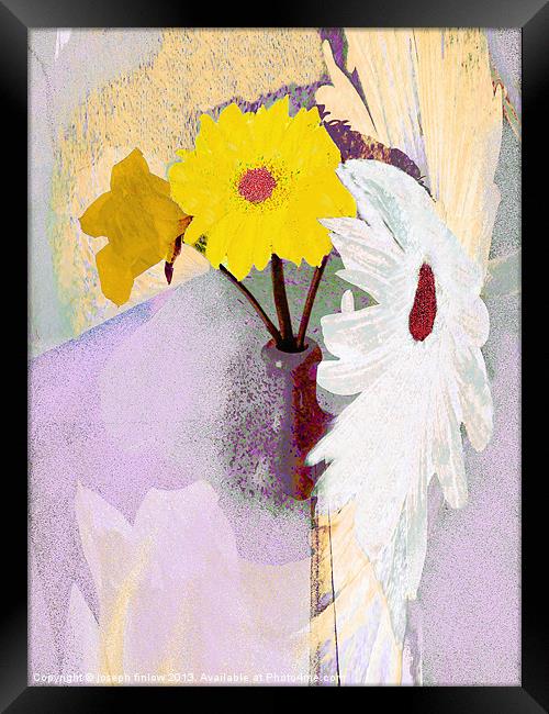 floral abstract Framed Print by joseph finlow canvas and prints