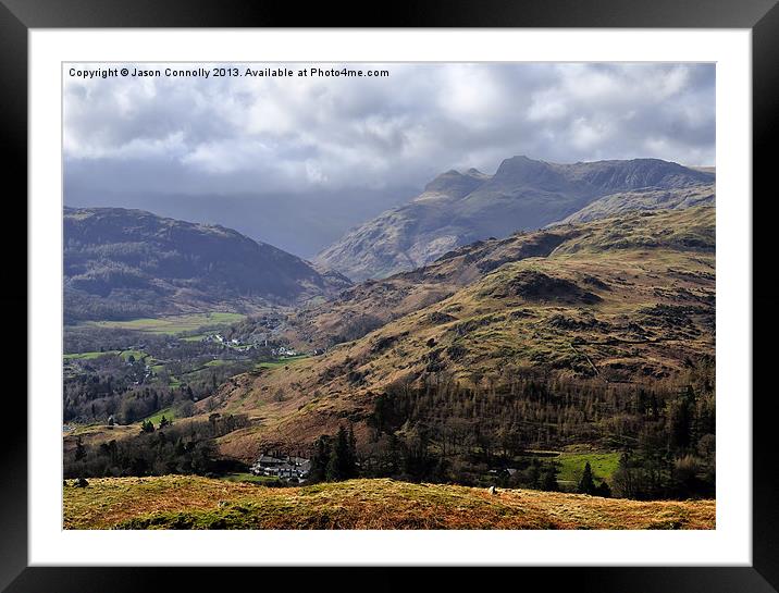 The Langdale Views Framed Mounted Print by Jason Connolly