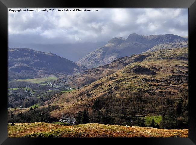 The Langdale Views Framed Print by Jason Connolly