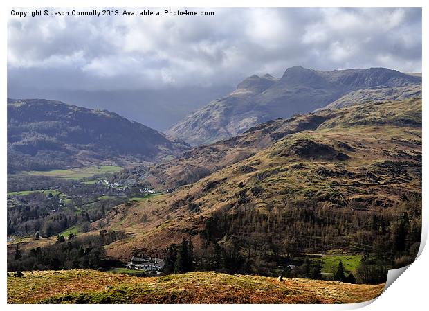 The Langdale Views Print by Jason Connolly