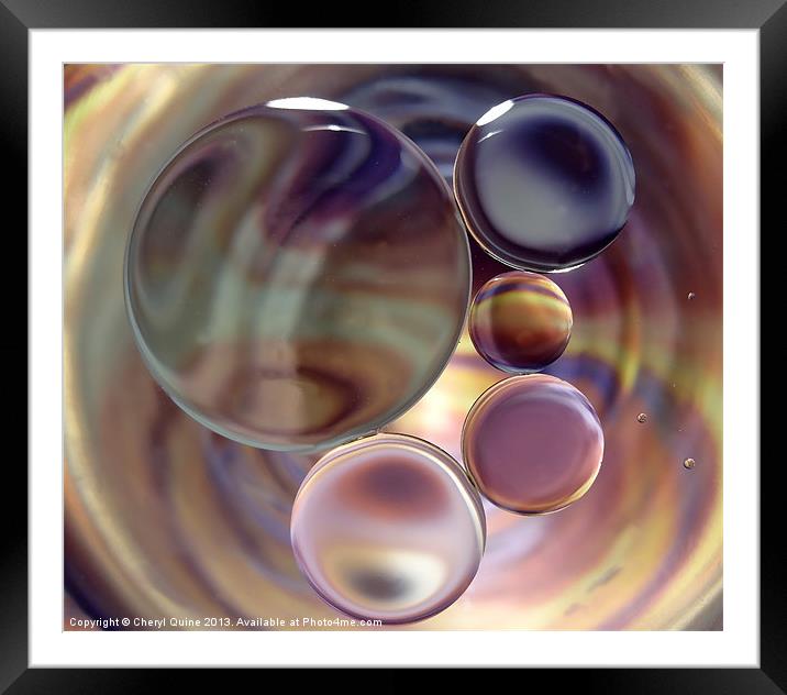 Lost Marbles Framed Mounted Print by Cheryl Quine