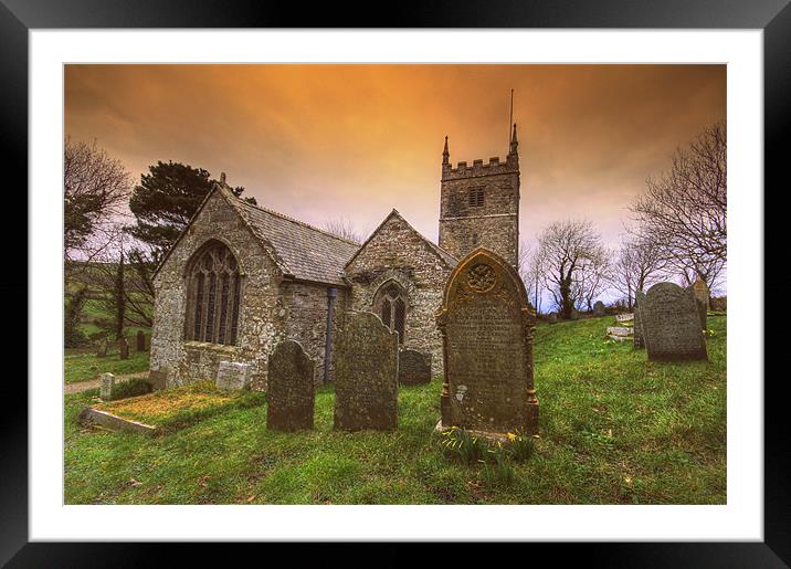 Cornish Churchyard Framed Mounted Print by Dave Bell