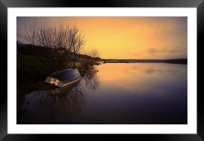 Tamar Lake Framed Mounted Print by Dave Bell