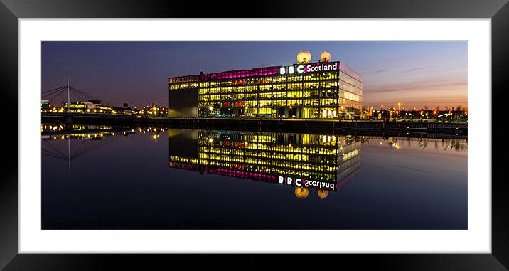 BBC Scotland HQ on the Clyde at Glasgow Framed Mounted Print by Tylie Duff Photo Art