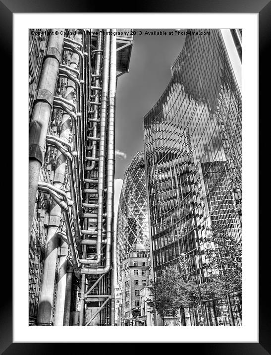 The Lloyds Building - The Gherkin - The Willis Bui Framed Mounted Print by Colin Williams Photography