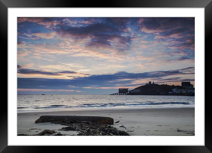 Tenby Life Boat Slip Framed Mounted Print by Simon West