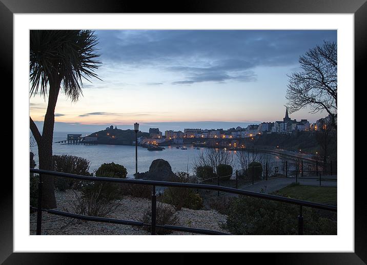 A view of Tenby Harbour Framed Mounted Print by Simon West