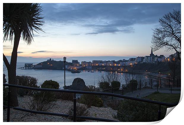 A view of Tenby Harbour Print by Simon West