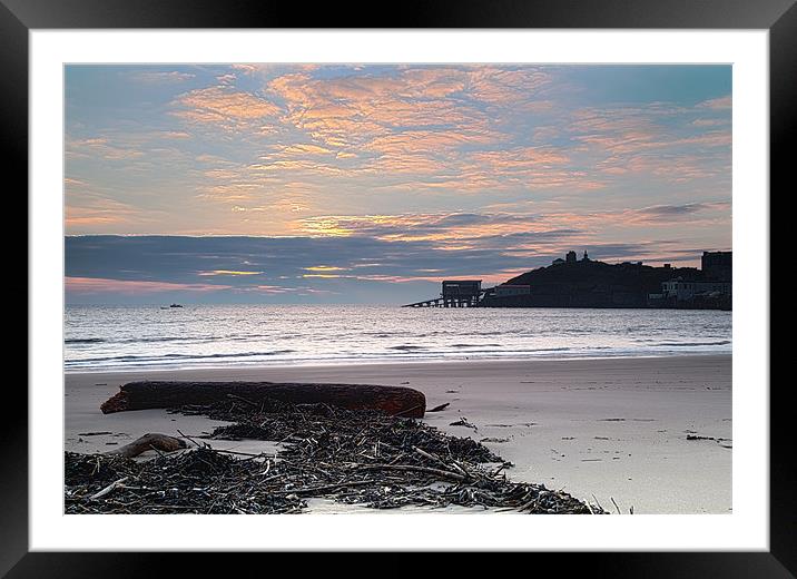 Tenby Morning Sunrise Framed Mounted Print by Simon West