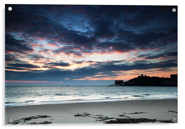 Tenby at dawn Acrylic by Simon West