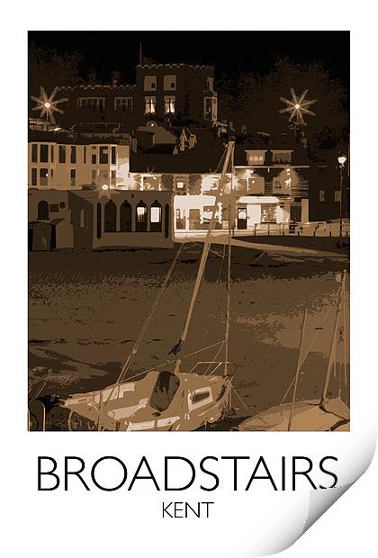 Broadstairs, Kent, railway print, beach Print by Karen Slade