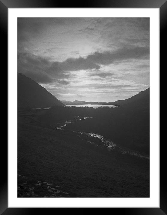 Sun Set Over Wastwater Framed Mounted Print by Brian Sharland