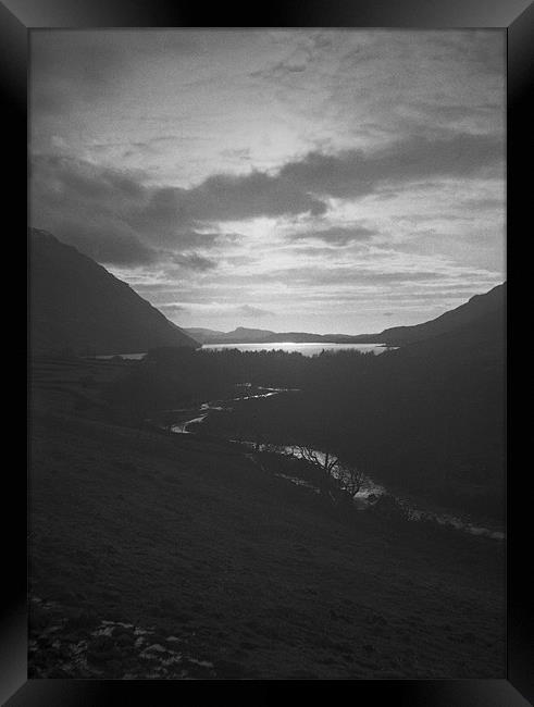 Sun Set Over Wastwater Framed Print by Brian Sharland