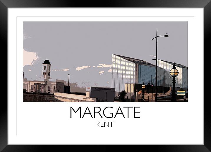 Margate, Turner Contemporary Art Gallery, Railway Framed Mounted Print by Karen Slade