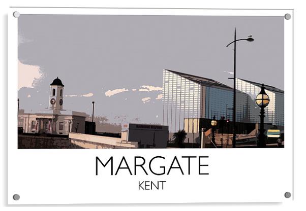 Margate, Turner Contemporary Art Gallery, Railway Acrylic by Karen Slade