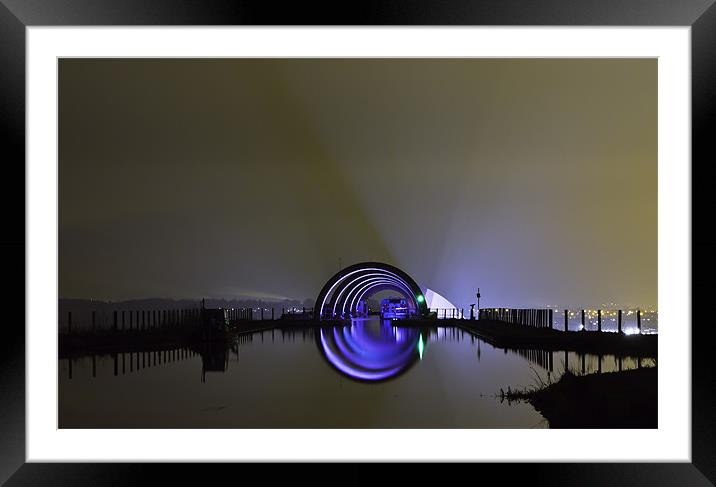 Falkirk Wheel Canal Hoops Framed Mounted Print by Buster Brown