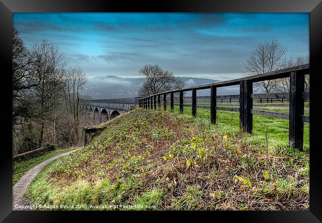 Welsh Aqueduct Llangollen  Framed Print by Adrian Evans
