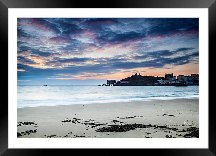 Tenby North Beach Framed Mounted Print by Simon West