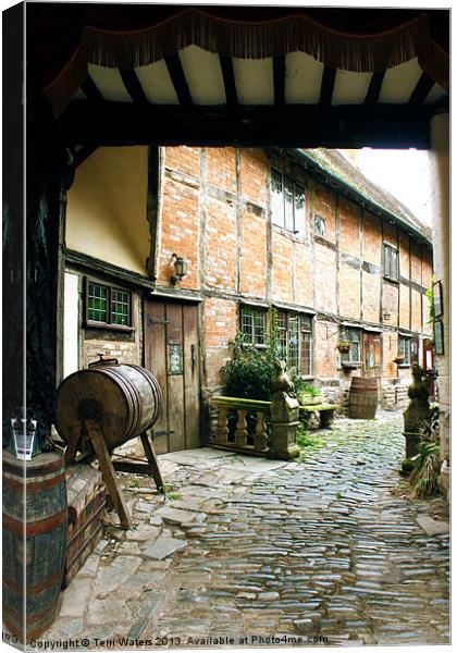 Stratford Upon Avon Back Alley Canvas Print by Terri Waters