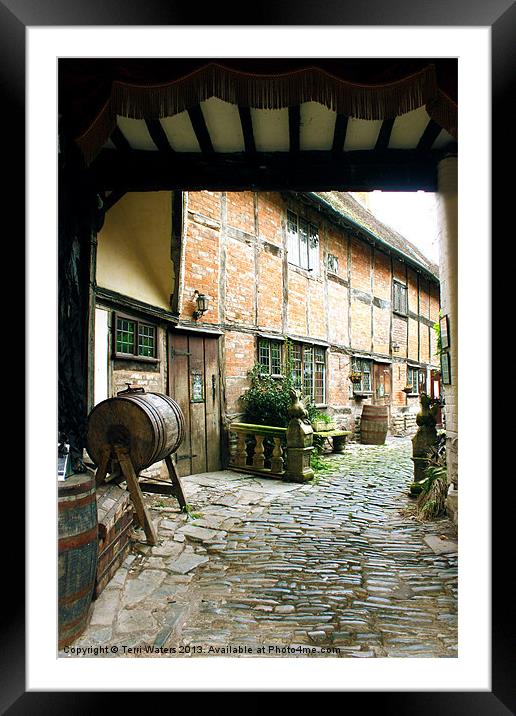 Stratford Upon Avon Back Alley Framed Mounted Print by Terri Waters