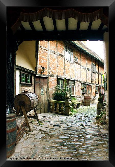 Stratford Upon Avon Back Alley Framed Print by Terri Waters