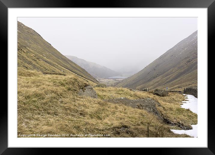 Kirkstone Pass Framed Mounted Print by George Davidson