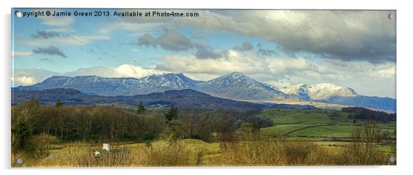 The Coniston Fells Acrylic by Jamie Green