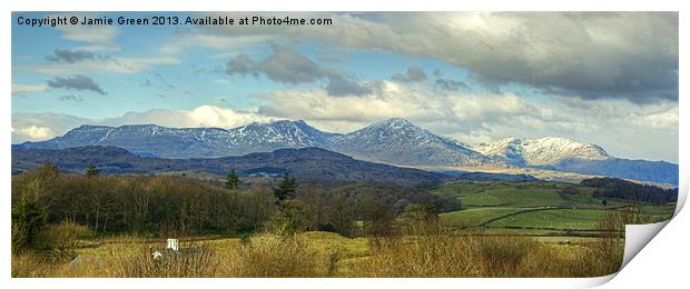 The Coniston Fells Print by Jamie Green