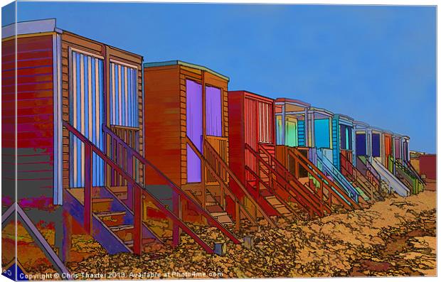 Vibrant Seaside Hideaways Canvas Print by Chris Thaxter