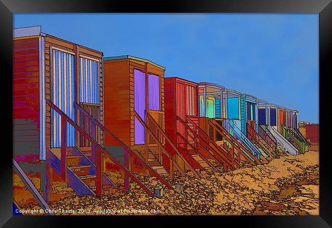 Vibrant Seaside Hideaways Framed Print by Chris Thaxter