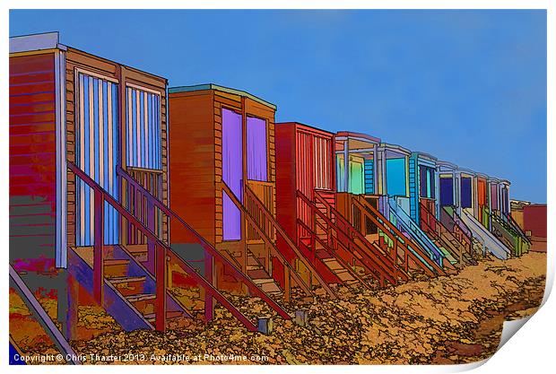 Vibrant Seaside Hideaways Print by Chris Thaxter