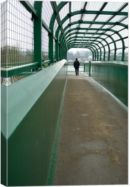 Railway Footbridge Canvas Print by Adrian Wilkins