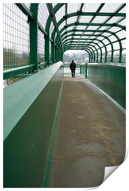 Railway Footbridge Print by Adrian Wilkins