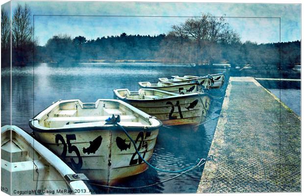 boats in blue Canvas Print by Doug McRae