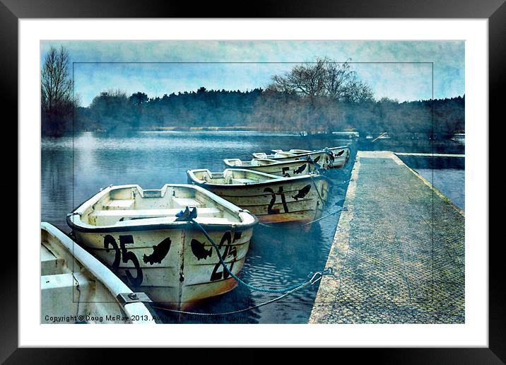 boats in blue Framed Mounted Print by Doug McRae