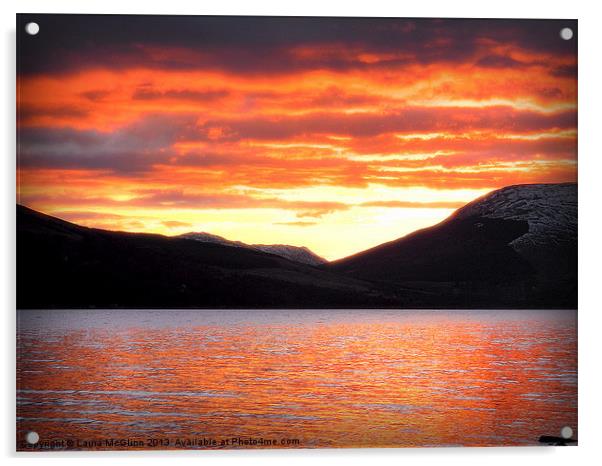 Loch Earn Red Acrylic by Laura McGlinn Photog