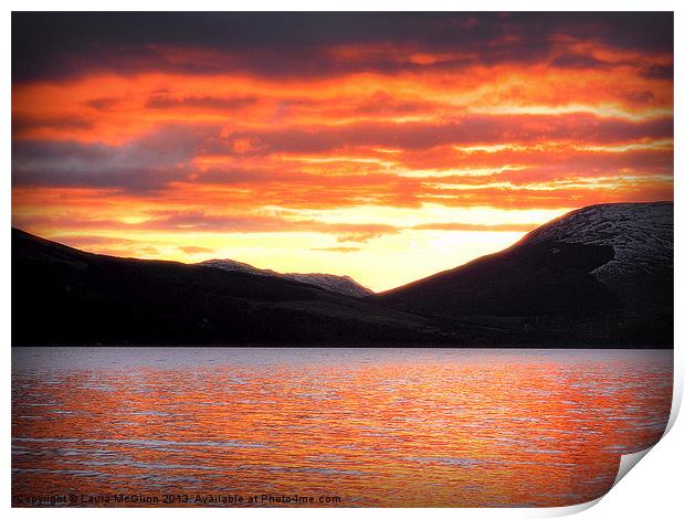 Loch Earn Red Print by Laura McGlinn Photog