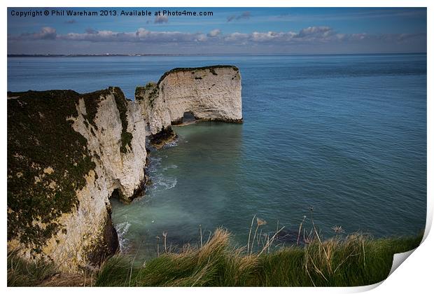 Old Harry Print by Phil Wareham