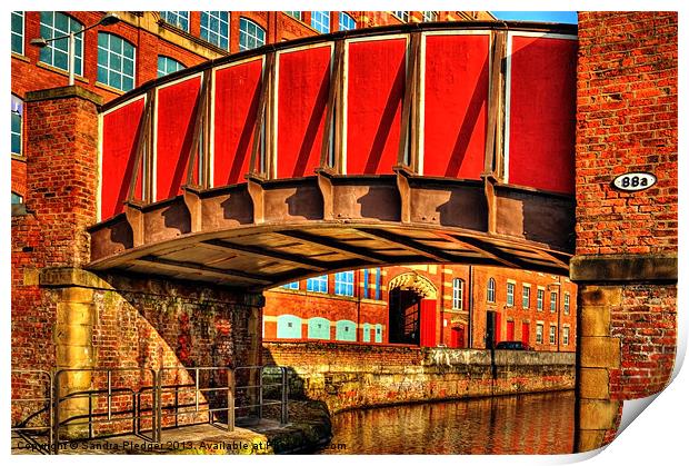 Kitty Footbridge Ancoats Print by Sandra Pledger