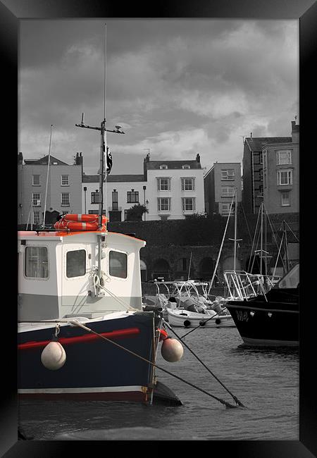 Tenby Harbour Framed Print by HELEN PARKER