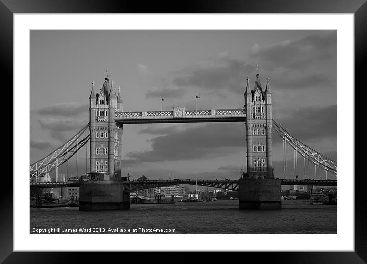 Tower Bridge Framed Mounted Print by James Ward
