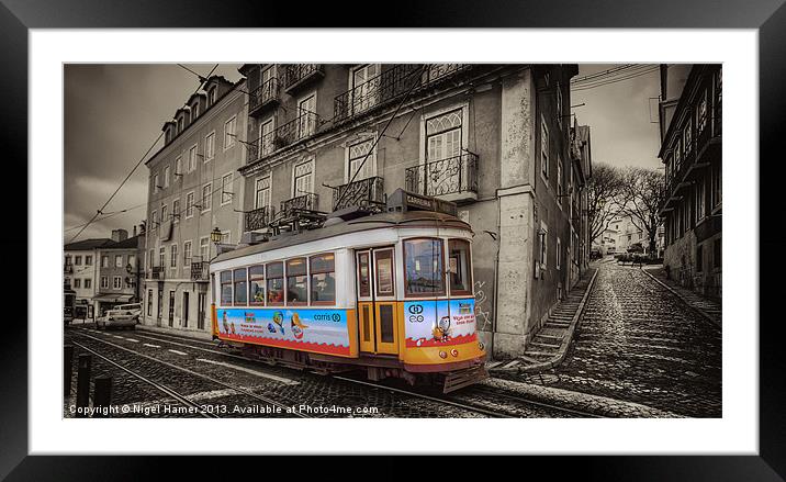 Carris Tram 574 Lisbon Framed Mounted Print by Wight Landscapes