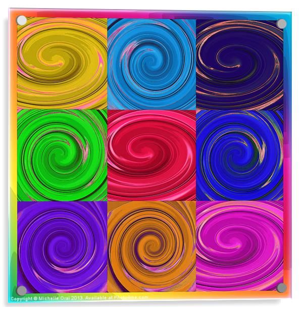 Colour Swirls Acrylic by Michelle Orai