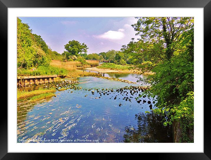 on the blackwater in essex Framed Mounted Print by linda cook